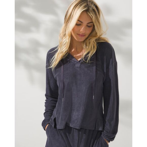 SOMA WKND Super Soft Lounge Hoodie Gray Athleisure Comfort Large - Picture 1 of 5